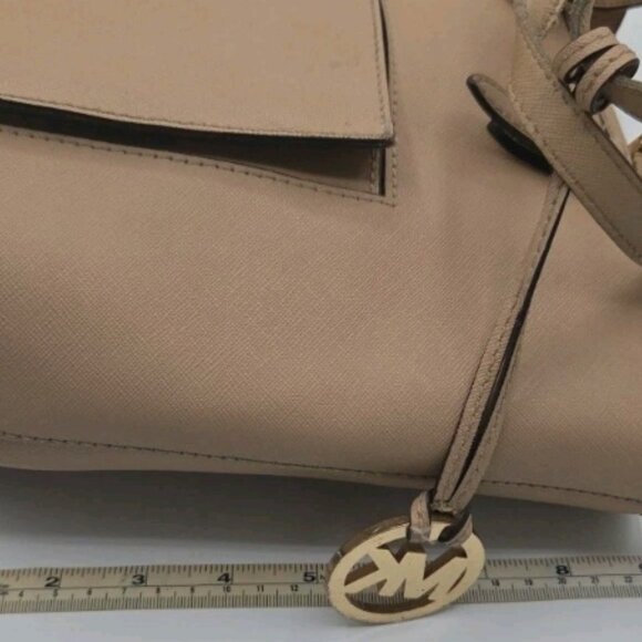 Michael Kors Jet Set Tote Tan Leather Shoulder Bag Large - Picture 10 of 11